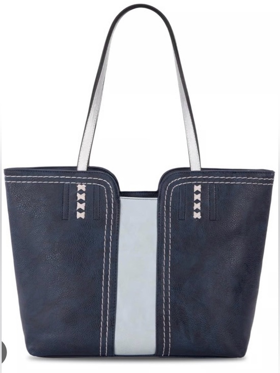 Montana West Handbags - Navy Blue and Gray/Silver Tote Bag - Montana West